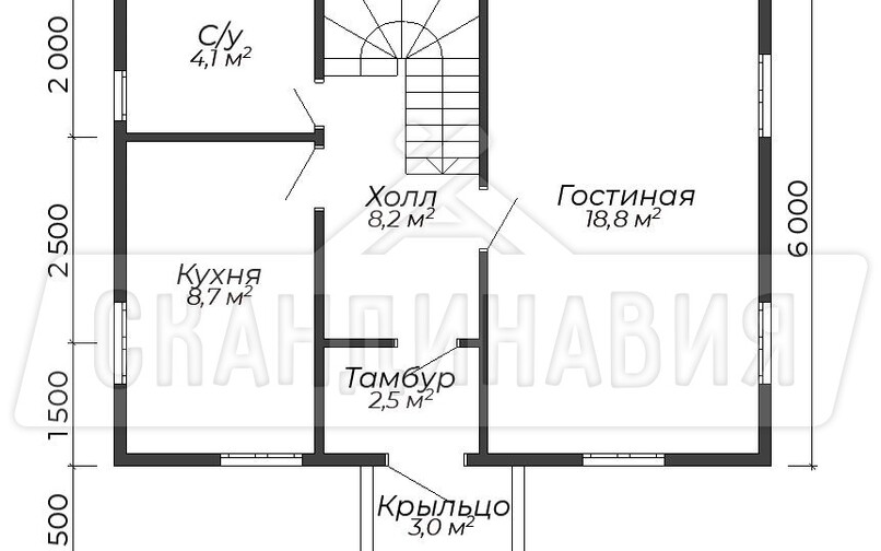 Проект каркасного дома Томск